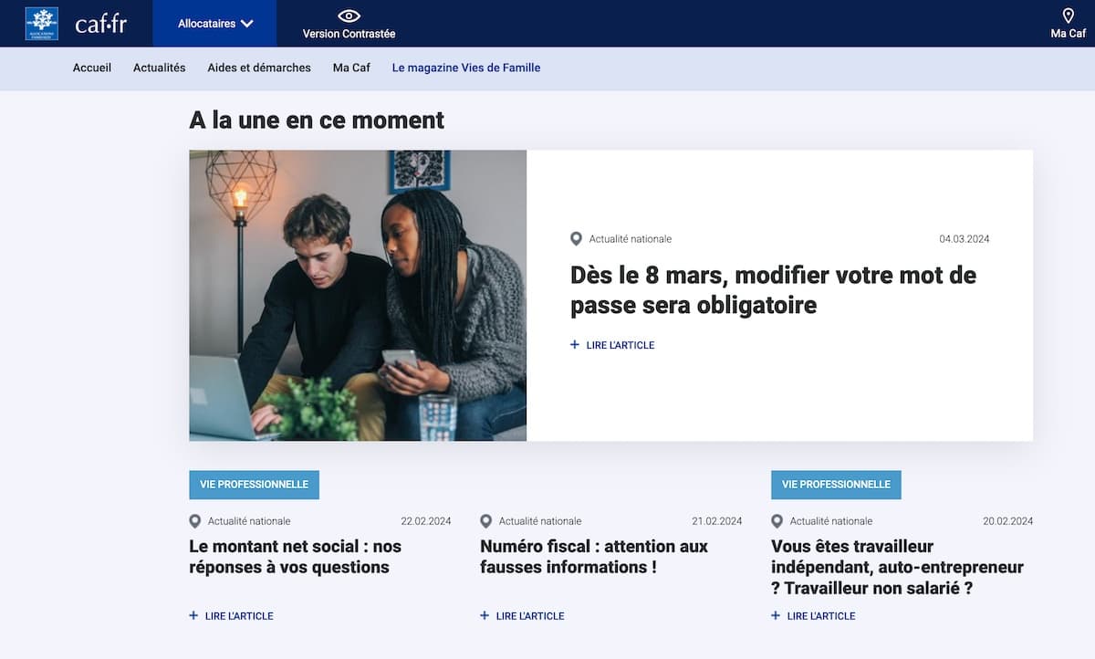 Piratage de la Caf : les allocataires obligés de changer de mots de passe